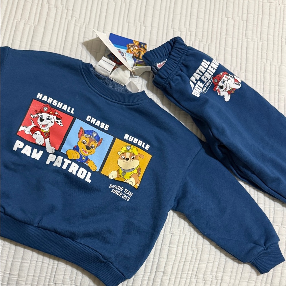 Zara kids Paw Patrol Blue Sweat Set size 2 brand new with tags